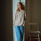 Pull femme Thé en laine recyclée et fils écologiques – Speckled seashell | Poudre Organic 3