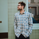 Chemise homme Camisa manches longues en coton bio – Flanelle Carreaux | Poudre Organic 3