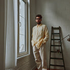 Chemise homme Camisa en gaze coton bio – Pastel yellow | Poudre Organic 3