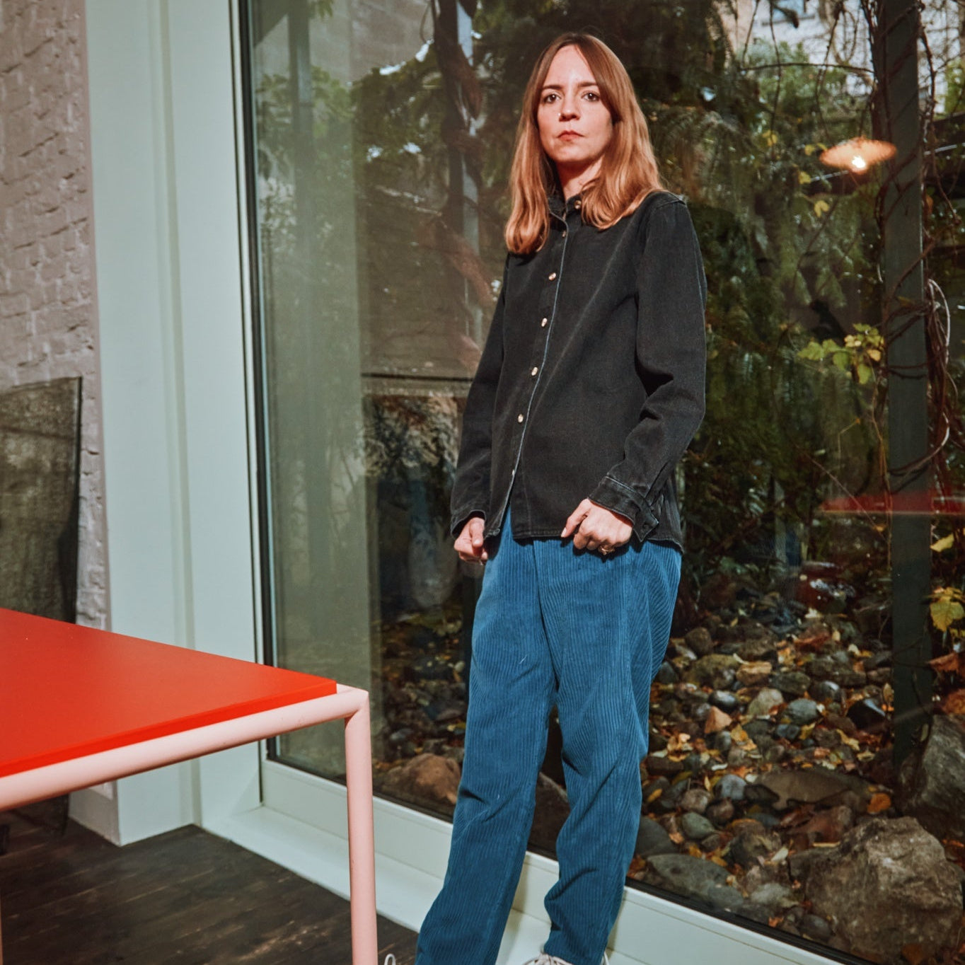 Pantalon adulte Coquelicot en velours côtelé coton bio – Dark denim | Poudre Organic 3