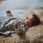 Blouse kids Charme en coton bio – Fleuri rose gris | Poudre Organic 3