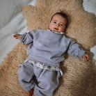 Sweatshirt kids Jojoba en coton bio – Lavender gray | Poudre Organic 3