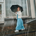 Cardigan femme Pétale en laine recyclée et fils écologiques – Ivory | Poudre Organic 3