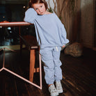 Sweatshirt kids Jojoba en coton bio – Lavender gray | Poudre Organic 2