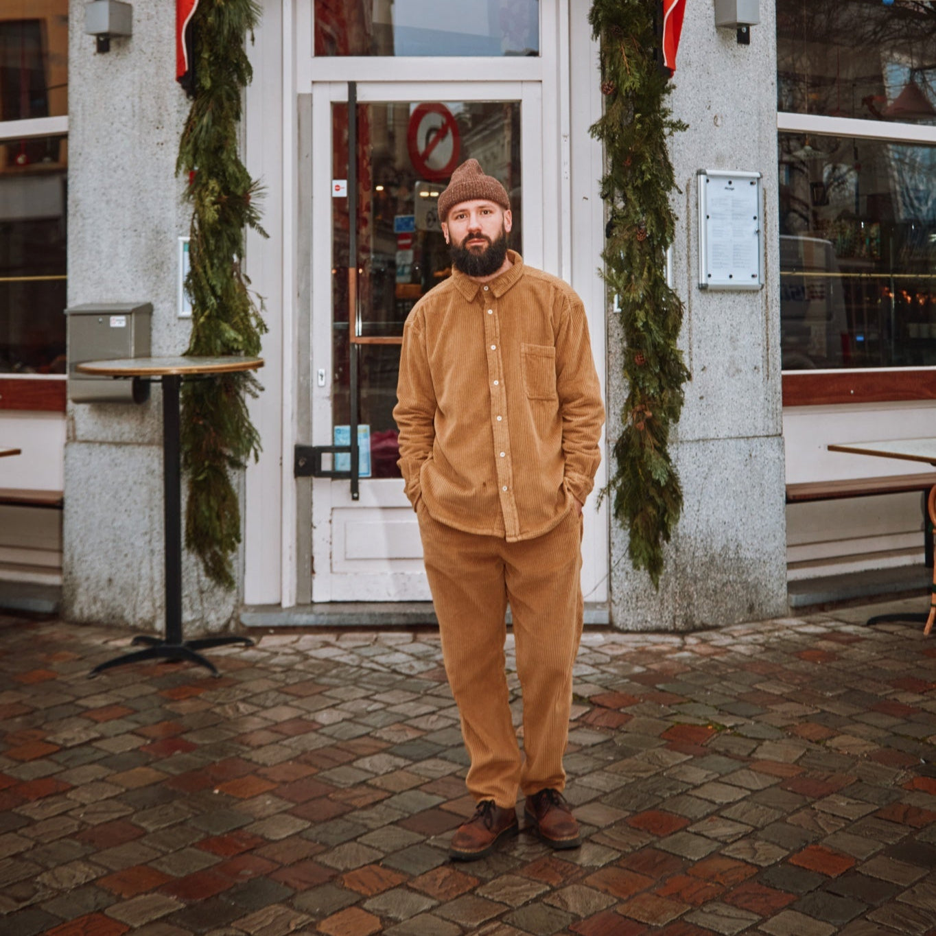 Bonnet adulte Beanie en laine recyclée et fils écologiques – Speckled chocolate | Poudre Organic 4