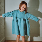 Robe kids Lobelia manches longues en molleton coton bio – Arona | Poudre Organic 3