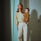 Combinaison kids Meleze en velours côtelé coton bio – Dull gold | Poudre Organic 2