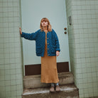 Robe kids Orchidée côtelée en coton bio – Dull gold | Poudre Organic 2