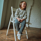 Pantalon kids Anicet en molleton coton bio – Gris anthacite | Poudre Organic 2