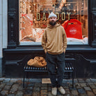 Sweatshirt homme Sueter en coton bio – Dull gold | Poudre Organic 2