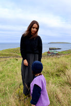 Pull femme Thé en laine recyclée et fils écologiques – Speckled black | Poudre Organic 3