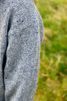 Cardigan femme Pétale en laine recyclée et fils écologiques – Speckled Grey | Poudre Organic 4