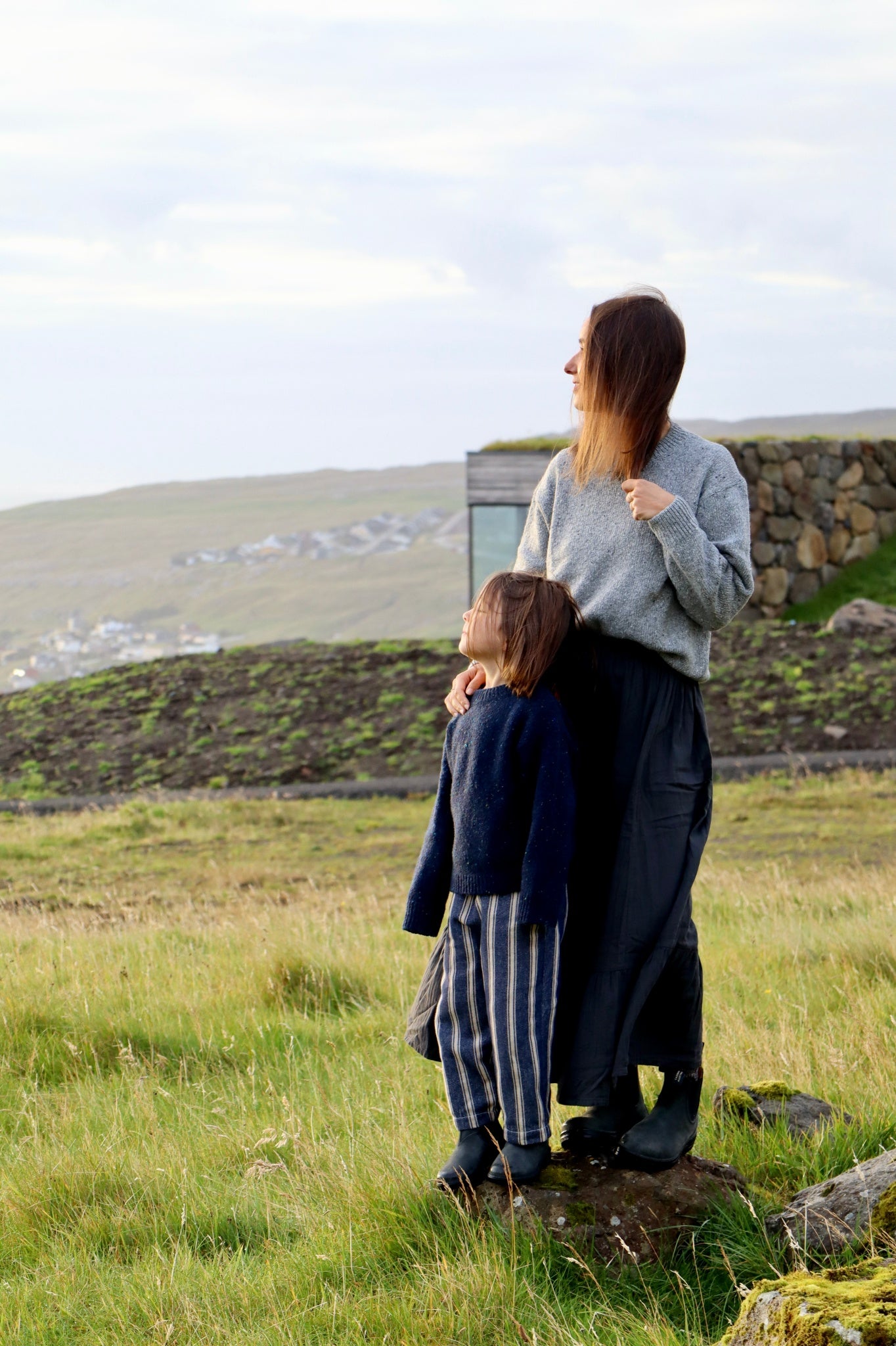 Pull femme Thé en laine recyclée et fils écologiques – Speckled grey | Poudre Organic 4
