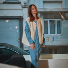 Robe femme Alcathea côtelée en coton bio – Faded denim | Poudre Organic 3