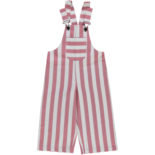 SALOPETTE MIEL KIDS Denim Rayures Rouges