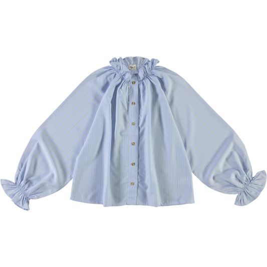 Garam Blouse Fine Stripes Green