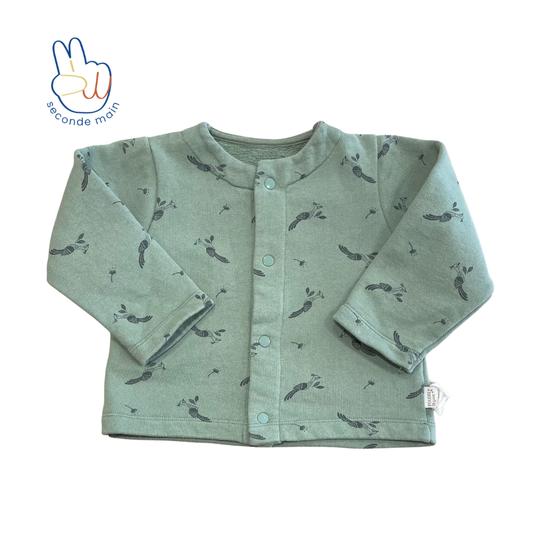 CARDIGAN CAMOMILLE Imprimé vert