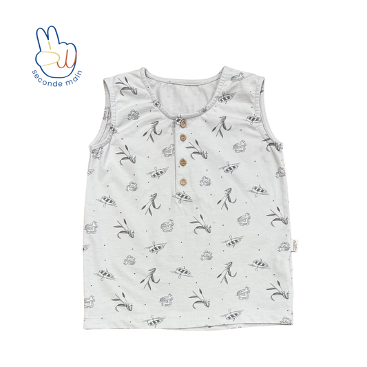 SUREAU TANK TOP Print light blue
