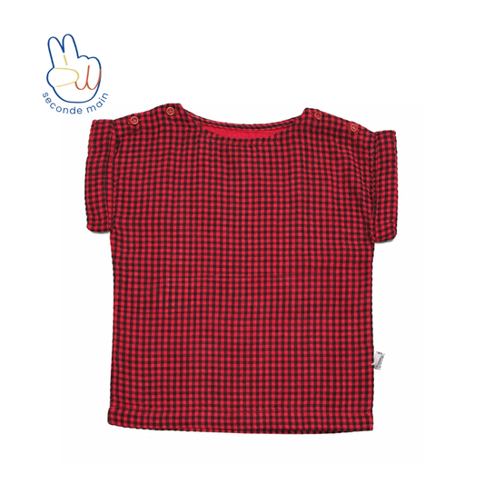LIN T-SHIRT Carreaux rouges
