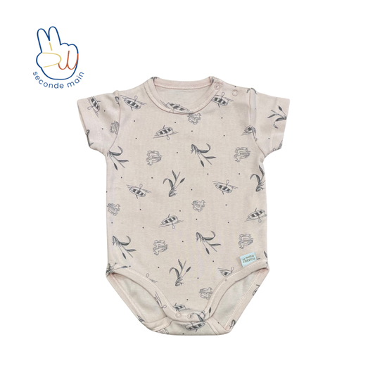 SHORT-SLEEVE BODY Imprimé rose pâle