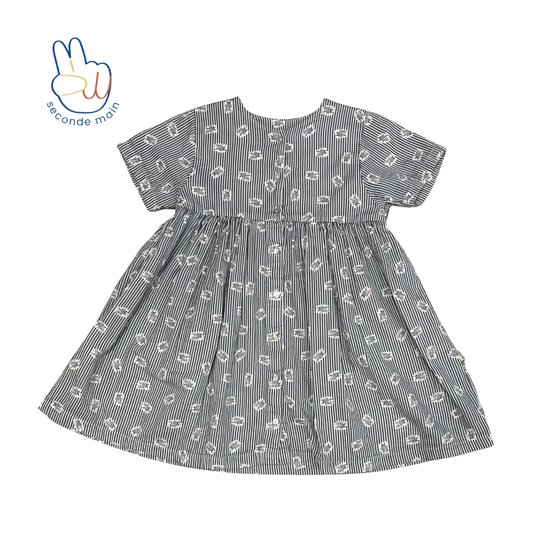 AUBEPINE DRESS Rayures fleurs