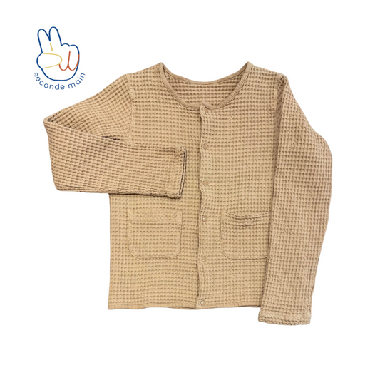 VESTE MANIOC GAUFRÉE Indian Tan