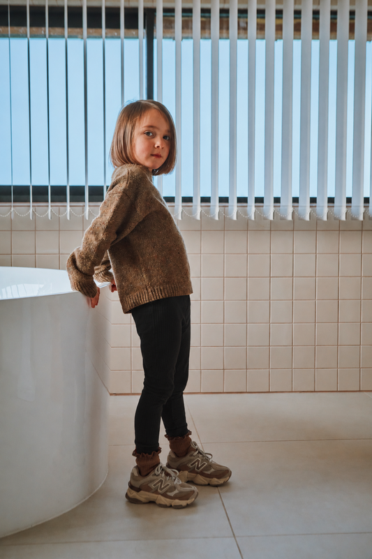 LEGGINGS SPRAY CÔTELÉ Pirate Black