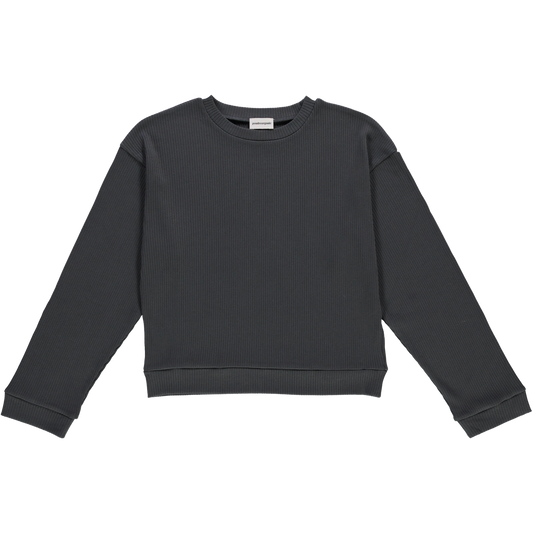 T-SHIRT OOLONG CÔTELÉ ADULTE Pirate Black