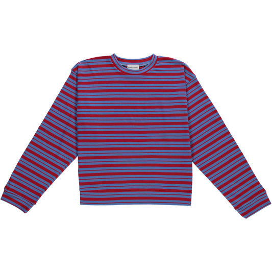 T-SHIRT OOLONG ADULTE Rayures Bleues et Rouges