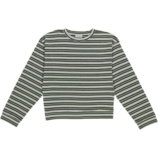 T-SHIRT OOLONG ADULTE Rayures Vertes et Écrues