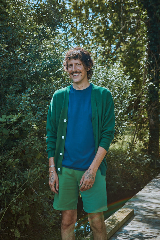 AMMI COTTON ADULT CARDIGAN Herbe Verte