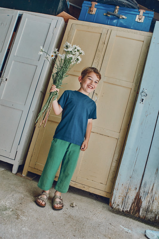 COTTON GAZE COING PANT Deep Grass Green