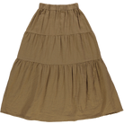 Jupe femme Thym en gaze coton bio – Dull gold | Poudre Organic 1