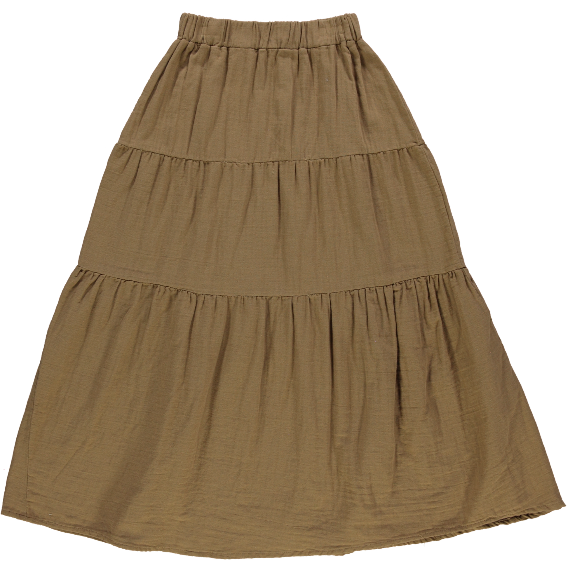 Jupe femme Thym en gaze coton bio – Dull gold | Poudre Organic 1