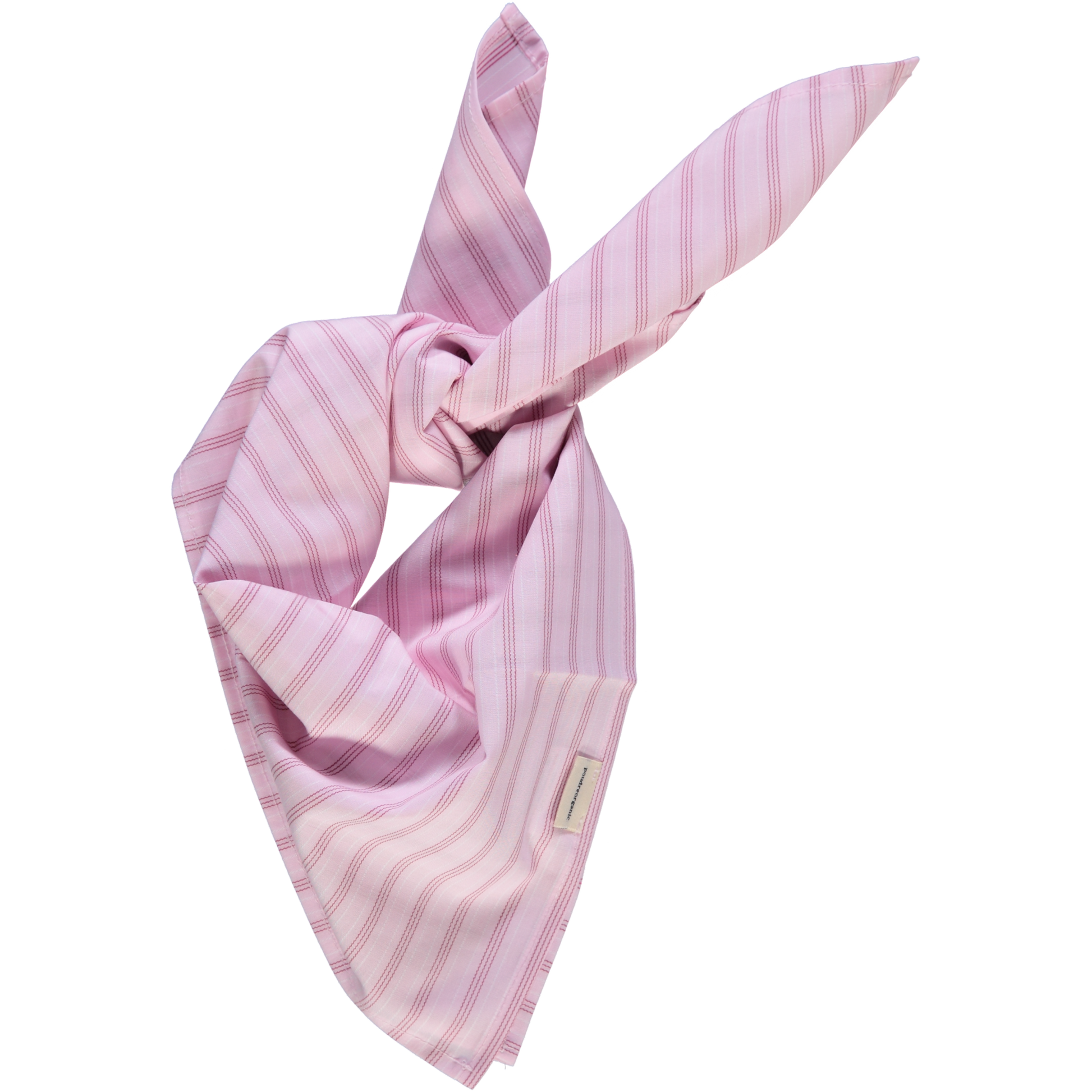Foulard kids & adulte Tournesol en coton bio – Rayures roses | Poudre Organic 1