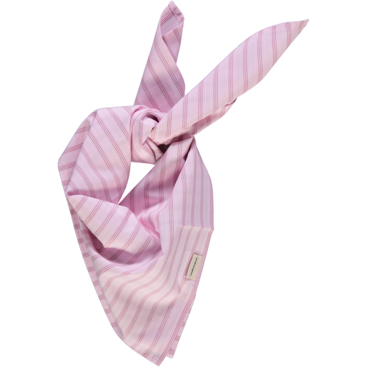 Foulard kids & adulte Tournesol en coton bio – Rayures roses | Poudre Organic 1