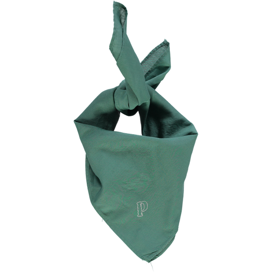 FOULARD TOURNESOL brodé "P" Deep Grass Green