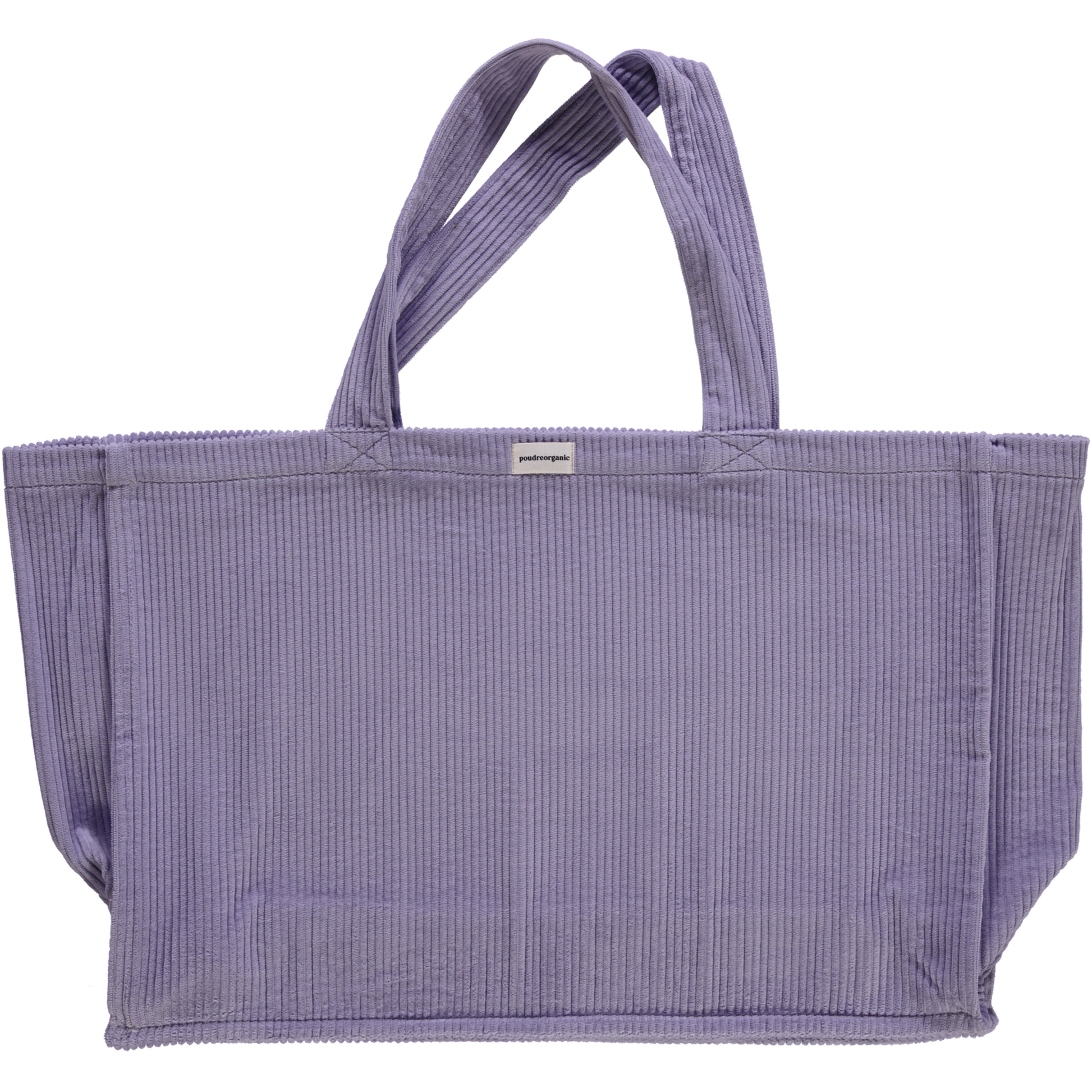 Sac cabas kids & adulte Vigne côtelé en coton bio – Lavender Gray | Poudre Organic 1