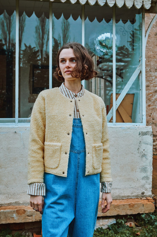 VESTE EDELWEISS LAINE ADULTE Jaune Pâle