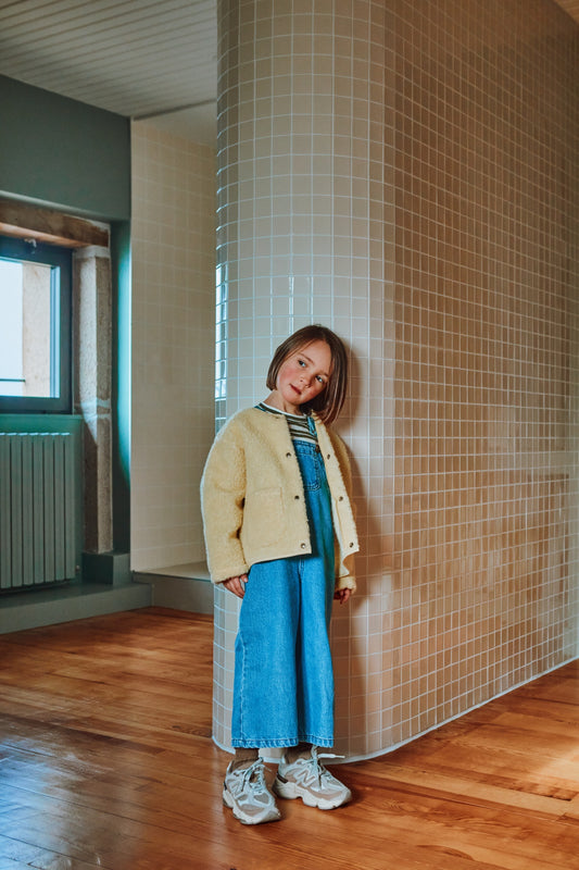 VESTE EDELWEISS LAINE Jaune Pâle