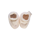 Chaussons bébé naissance Wakame pointelle en coton bio – Ecru | Poudre Organic 1