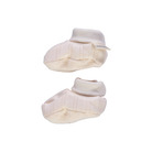 Chaussons bébé naissance Wakame pointelle en coton bio – Ecru | Poudre Organic 3