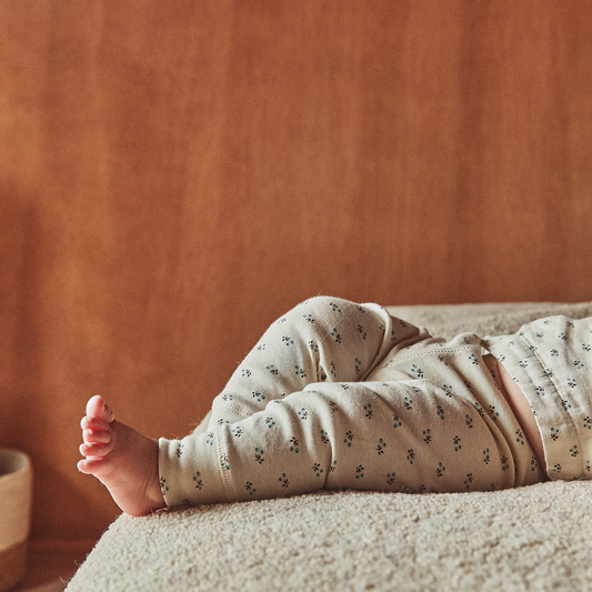 Legging bébé & kids Basilic en coton bio – Hors saison blue surf | Poudre Organic 2