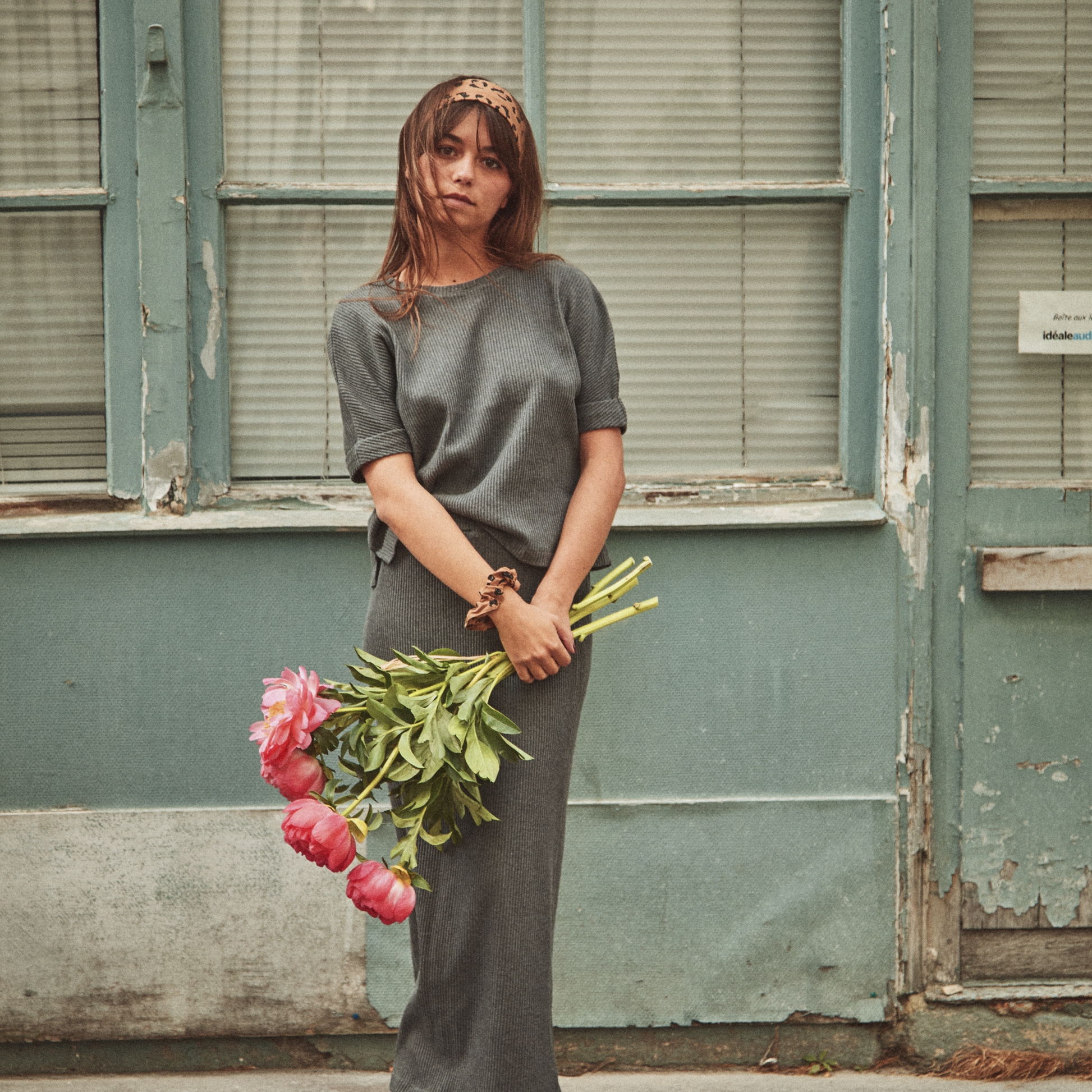 Jupe femme Cosmos côtelé en coton bio – Anthracite | Poudre Organic 3