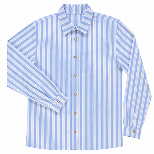 CHEMISE CAPUCINE Rayures larges bleues/blanches