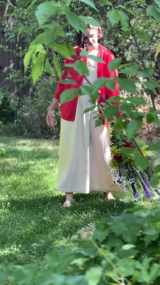 PETALE COTON ADULT CARDIGAN Rouge Corail