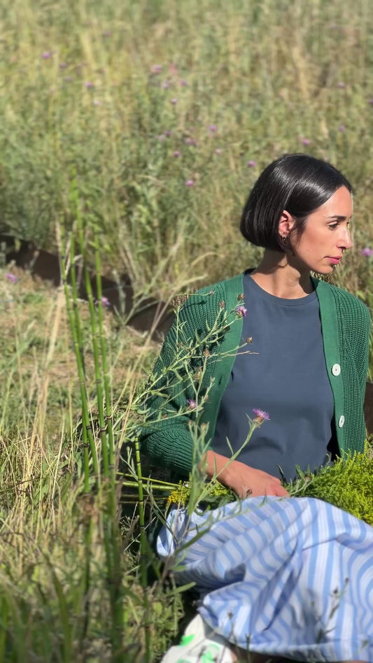 MATE COTTON ADULT CARDIGAN Herbe Verte