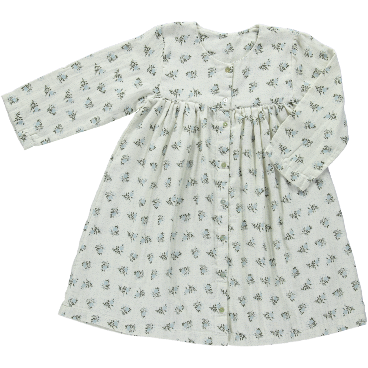 ROBE AUBEPINE • [Fleurs-Blue-Fog]