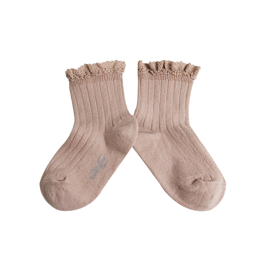 CHAUSSETTES LILI à dentelles [Vieux Rose]