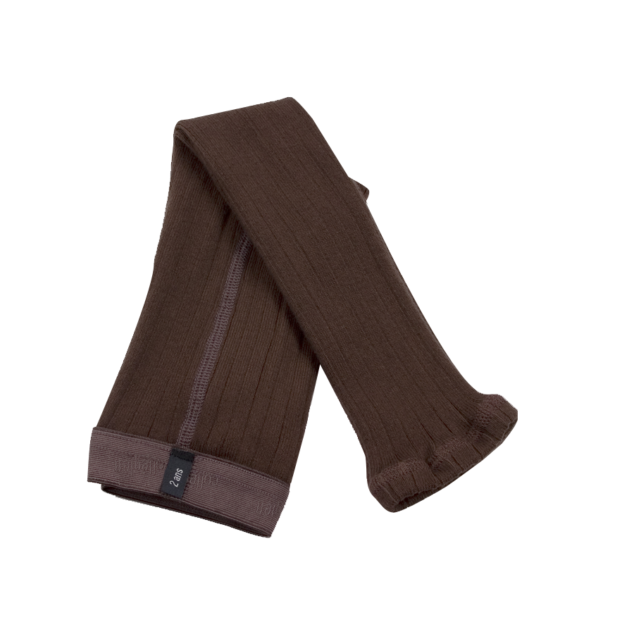 LEGGINGS MAXENCE à côtes [Chocolat]